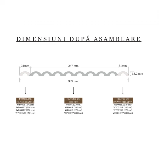 Panou Riflaj Polimer Dur WP001 Duna Alb 270x24.7 cm Panou Riflaj Polimer Dur WP001 Duna Alb 270x24.7 cm