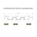 Profil Capat Stanga Riflaj Polimer Dur 3D L0301L Lamelli Largo White Alb 2x3.1x270 cm
