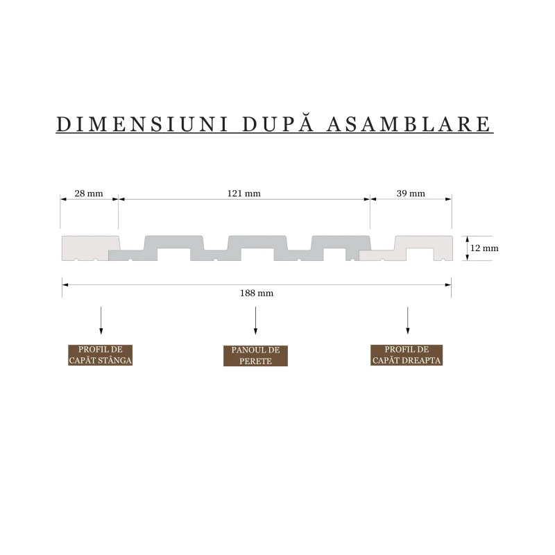 Panou Riflat Decorativ Natural Oak L0205 (270x12,1x1,2 cm) Polimer Rigid
