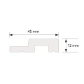 Profil Capat Dreapta Riflaj Polimer Dur 3D L0202R Lamelli Medio Light Oak Stejar Deschis 1.2x4.5x270 cm