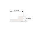 Profil Capat Dreapta Riflaj Polimer Dur 3D L0101R Lamelli Stretto White Alb 1.2x2.9x270 cm