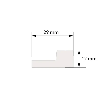 Profil Capat Dreapta Riflaj Polimer Dur 3D L0101R Lamelli Stretto White Alb 1.2x2.9x270 cm