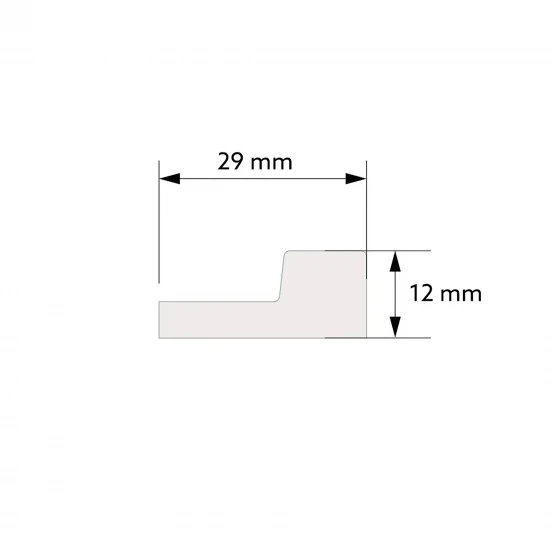 Profil Capat Dreapta Riflaj Polimer Dur 3D L0102R Lamelli Stretto Light Oak Stejar Deschis 1.2x2.9x270 cm