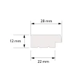 Profil Capat Stanga Riflaj Polimer Dur 3D L0205L Lamelli Medio Natural Oak Stejar Natural 1.2x2.8x270 cm
