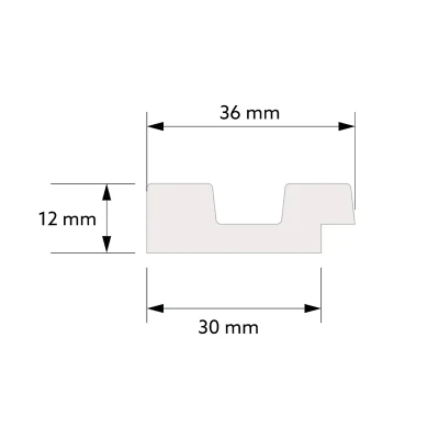 Profil Capat Stanga Riflaj Polimer Dur 3D L0106L Lamelli Stretto Classic Oak stejar clasic 1.2x3.6x270 cm MARDOM DECOR
