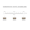 Profil Capat Stanga Riflaj Polimer Dur WP002LT Lumio Alb 200x3.1x1.15 cm
