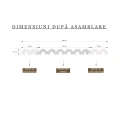Terminatie stanga L0401LP panou riflat alb satinat duropolimer premium Sereno 270x4 cm