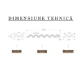 Terminatie stanga L0401LP panou riflat alb satinat duropolimer premium Sereno 270x4 cm