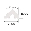 Profil Capat Dreapta Riflaj Polimer Dur WP003RP Premium Vivid Triunghiular Satinat 270x2.1x1.6 cm