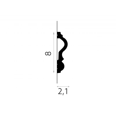 Brau de perete, MD338, 8x2,1 cm, polimer rigid, alb MARDOM DECOR