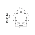 Baza coloana decorativa C5000-4W Ø 24 cm x 13 cm