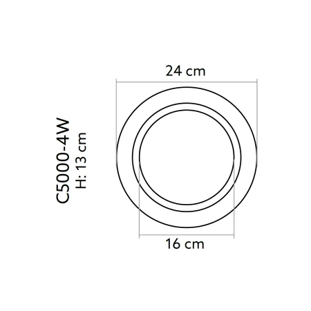 Baza coloana decorativa C5000-4W Ø 24 cm x 13 cm