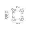 Capitel decorativ coloana Ø 15 cm C1000-2W 29 x 29 x 20,7 cm