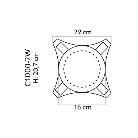 Capitel decorativ coloana Ø 15 cm C1000-2W 29 x 29 x 20,7 cm