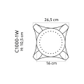 Capitel decorativ coloana Ø 15 cm C1000-1W 26,5 x 26,5 x 10,5 cm