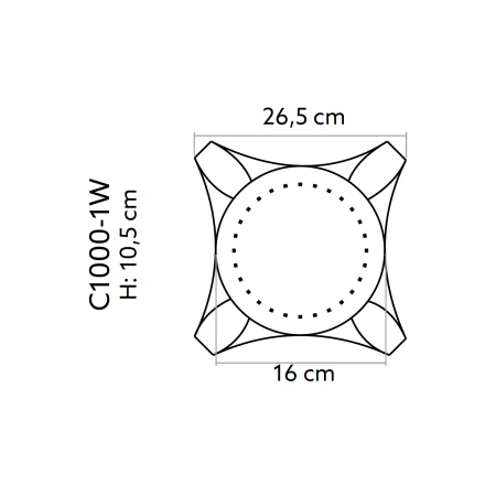 Capitel decorativ coloana Ø 15 cm C1000-1W 26,5 x 26,5 x 10,5 cm