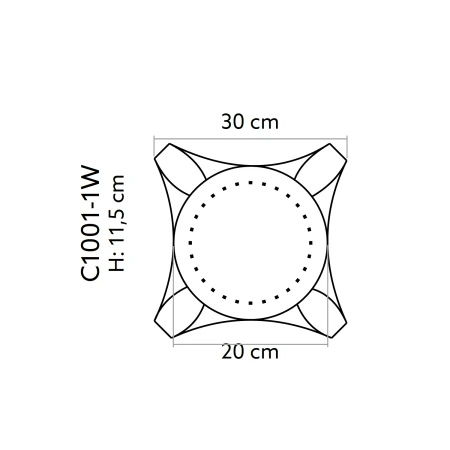 Capitel decorativ coloana Ø 18 cm C1001-1W 30 x 30 x 11,5 cm