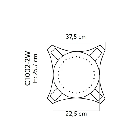 Capitel decorativ coloana Ø 20 cm C1002-2W 37,5 x 37,5 x 25,7 cm