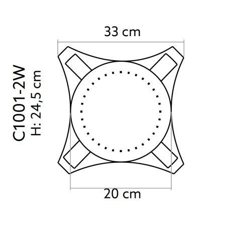 Capitel decorativ coloana Ø 18 cm C1001-2W 33 x 33 x 24,5 cm