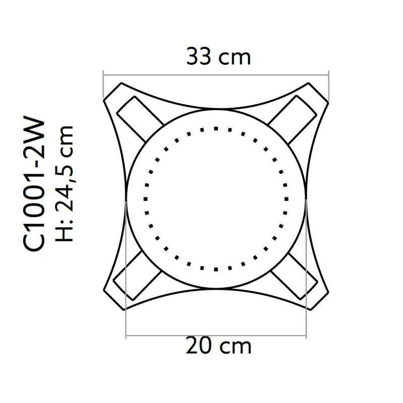 Capitel decorativ coloana Ø 18 cm C1001-2W 33 x 33 x 24,5 cm