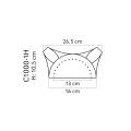 Capitel decorativ semicoloana C1000-1H 26,5 x 13,2 x 10,5 cm