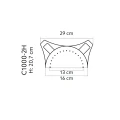 Capitel decorativ semicoloana C1000-2H 29 x 14,5 x 20,7 cm