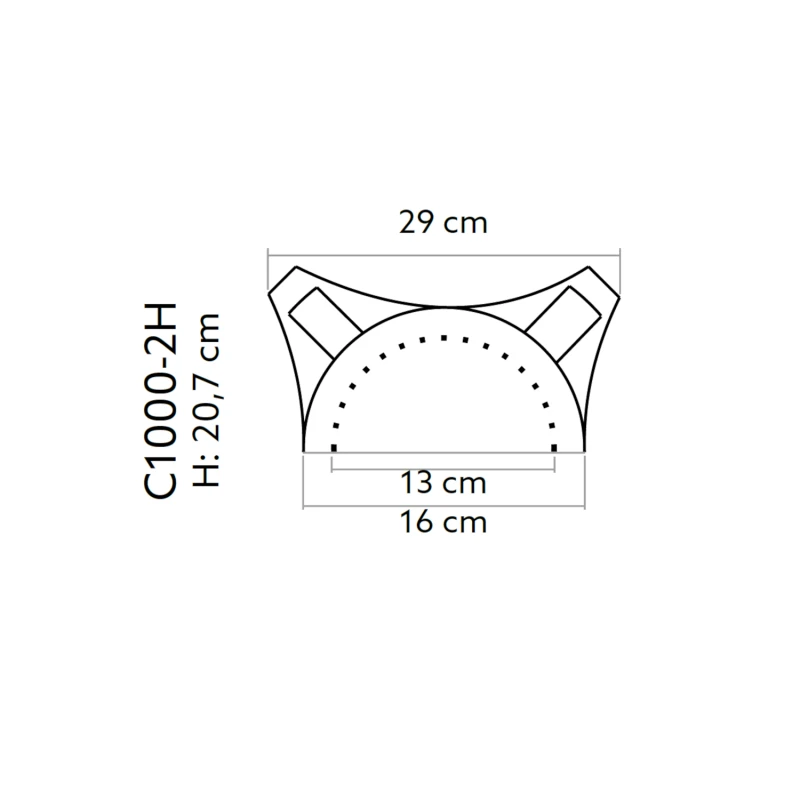 Capitel decorativ semicoloana C1000-2H 29 x 14,5 x 20,7 cm