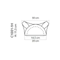 Capitel decorativ semicoloana C1001-1H 30 x 15 x 11,5 cm