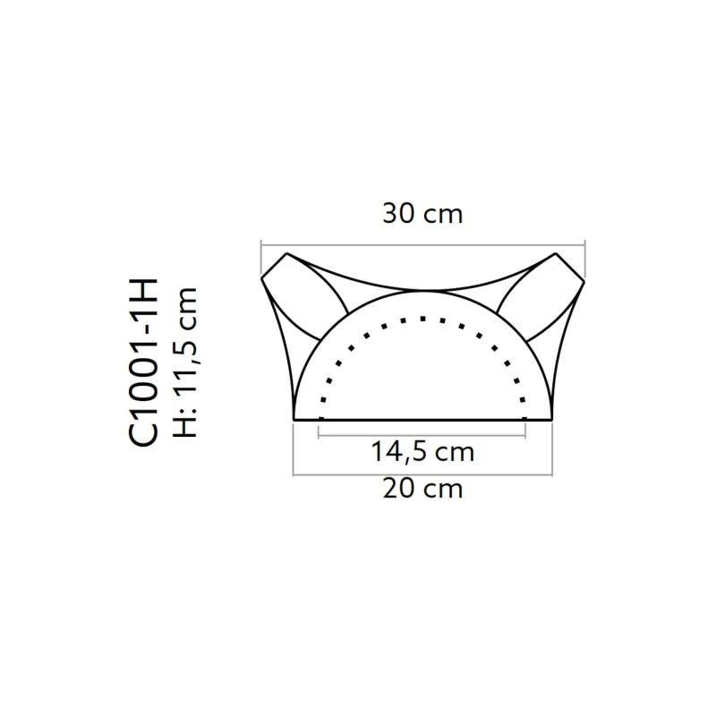 Capitel decorativ semicoloana C1001-1H 30 x 15 x 11,5 cm