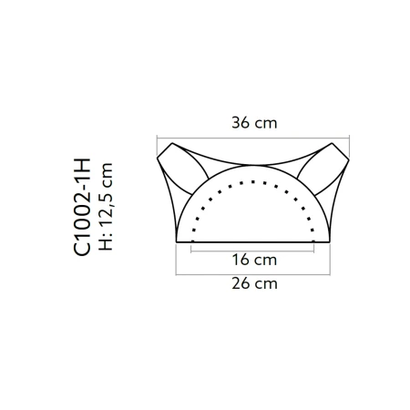 Capitel decorativ semicoloana C1002-1H 36 x 18 x 12,5 cm