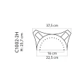 Capitel decorativ semicoloana C1002-2H 37,5 x 18,7 x 25,7 cm