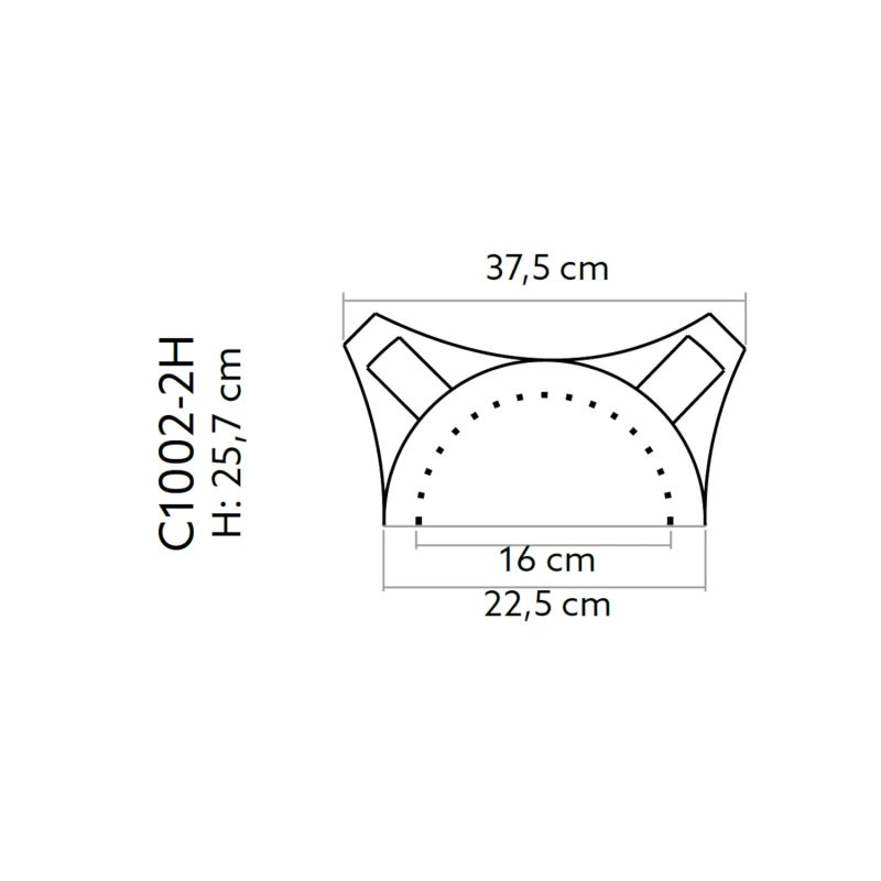 Capitel decorativ semicoloana C1002-2H 37,5 x 18,7 x 25,7 cm