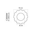 Trunchi canelat coloana decorativa C3000W Ø 15 cm x 239,5 cm