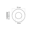 Trunchi neted coloana decorativa C4000W Ø 15 cm x 242,5 cm