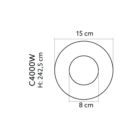 Trunchi neted coloana decorativa C4000W Ø 15 cm x 242,5 cm