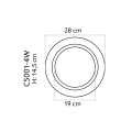 Baza coloana decorativa C5001-4W Ø 28 cm x 14,5 cm