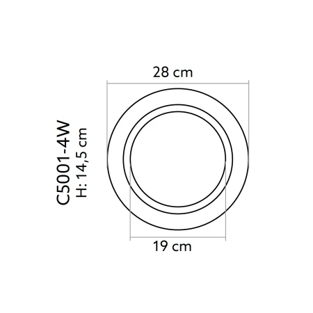 Baza coloana decorativa C5001-4W Ø 28 cm x 14,5 cm