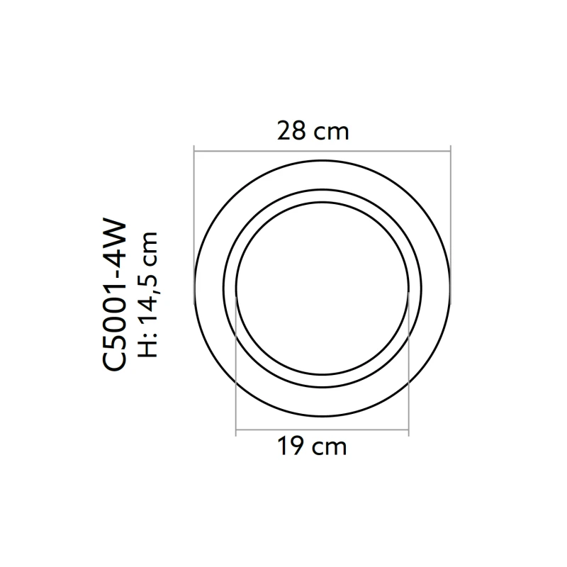 Baza coloana decorativa C5001-4W Ø 28 cm x 14,5 cm