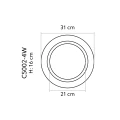 Baza coloana decorativa C5002-4W Ø 31 x 16 cm