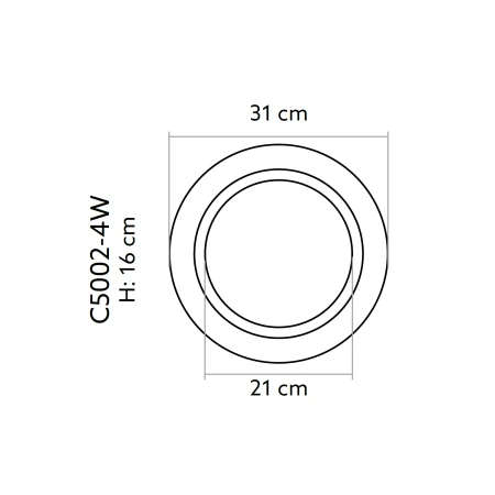 Baza coloana decorativa C5002-4W Ø 31 x 16 cm