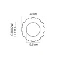 Trunchi canelat coloana decorativa C3002W Ø 20 x 239,5 cm
