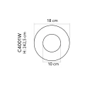 Trunchi neted coloana decorativa C4001W Ø 18 x 242,5 cm