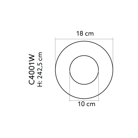 Trunchi neted coloana decorativa C4001W Ø 18 x 242,5 cm