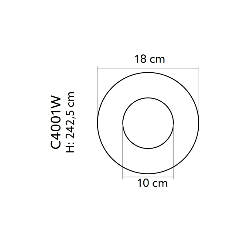 Trunchi neted coloana decorativa C4001W Ø 18 x 242,5 cm