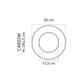Trunchi neted coloana decorativa C4002W Ø 20 x 242,5 cm