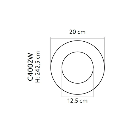 Trunchi neted coloana decorativa C4002W Ø 20 x 242,5 cm