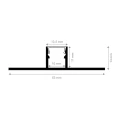Profil LED aluminiu LLP1 riflaje 5,3 x 1,3 x 200 cm