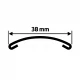 Prag de trecere inox 38 x 2700 mm auriu mat - la nivel - lipire cu adeziv