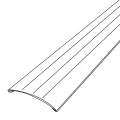 Prag de trecere inox 38 x 2700 mm auriu mat - la nivel - lipire cu adeziv