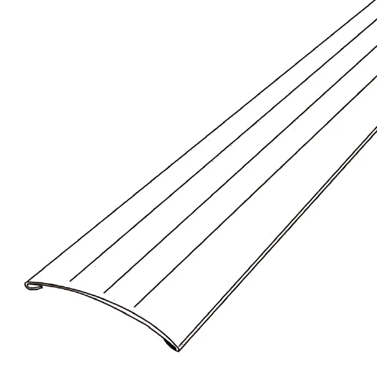 Prag de trecere inox 38 x 2700 mm auriu mat - la nivel - lipire cu adeziv